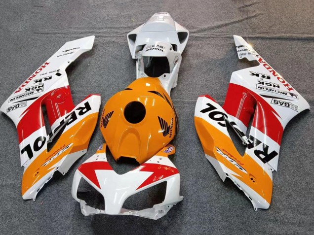2004-2005 Honda CBR1000RR Motorcycle Fairings - White Orange Black Red Repsol