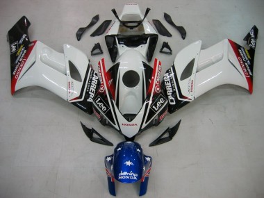 2004-2005 Honda CBR1000RR Motorcycle Fairings - White Blue Red Glossy Black Star Carrera Lee