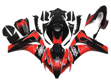 2008-2011 Honda CBR1000RR Motorcycle Fairing - Red Glossy Black