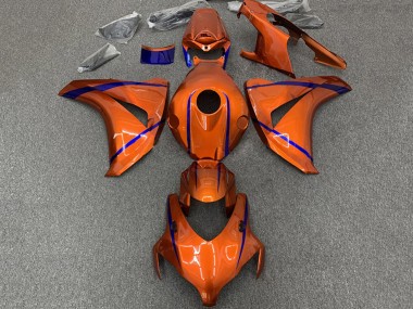 2008-2011 Honda CBR1000RR Motorcycle Fairings - Orange Blue Stripe