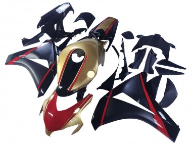 2008-2011 Honda CBR1000RR Motorcycle Fairings - Gold Red Glossy Black