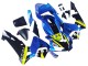 2003-2004 Honda CBR600RR Motorcycle Fairings - Blue Neon Yellow Glossy Black Shark