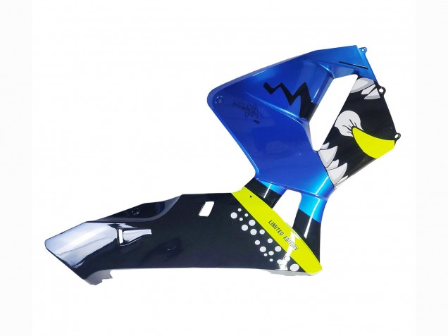 2003-2004 Honda CBR600RR Motorcycle Fairings - Blue Neon Yellow Glossy Black Shark