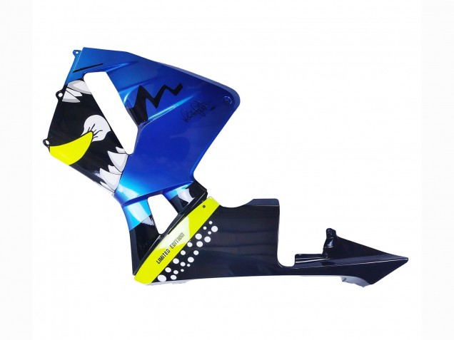 2003-2004 Honda CBR600RR Motorcycle Fairings - Blue Neon Yellow Glossy Black Shark