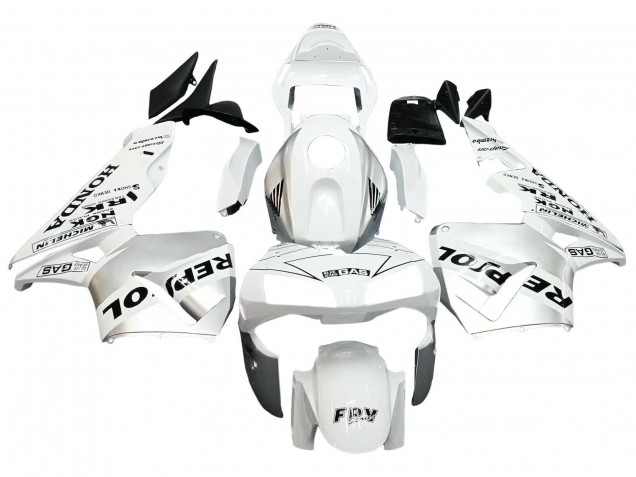 2003-2004 Honda CBR600RR Motorcycle Fairings - White Silver Black Repsol