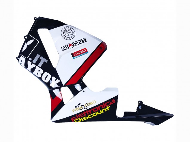 2003-2004 Honda CBR600RR Motorcycle Fairings - White Red Glossy Black DENSO Rimont