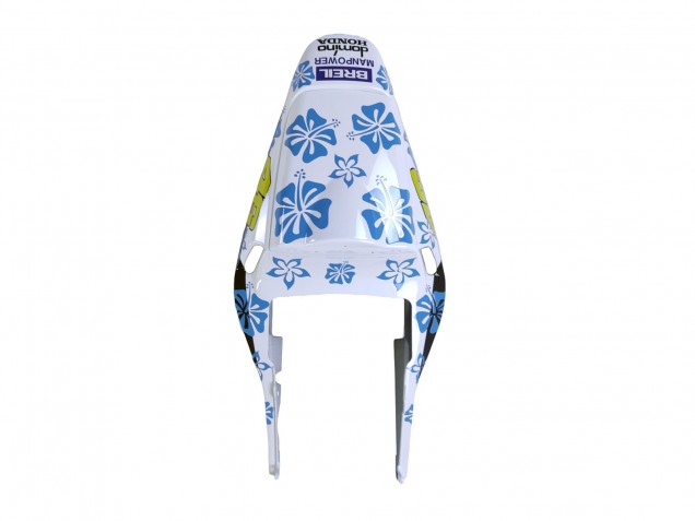 2003-2004 Honda CBR600RR Motorcycle Fairings - White Blue Red Nastro Azzurro 46