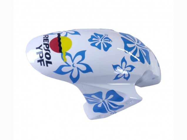 2003-2004 Honda CBR600RR Motorcycle Fairings - White Blue Red Nastro Azzurro 46