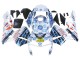 2003-2004 Honda CBR600RR Motorcycle Fairings - White Blue Red Nastro Azzurro 46