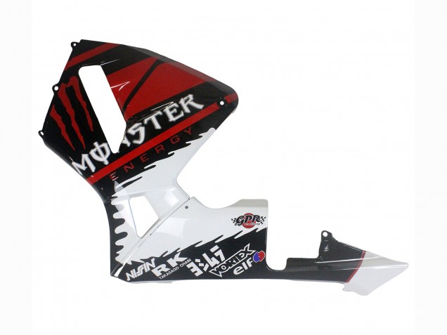 2003-2004 Honda CBR600RR Motorcycle Fairings - White Red Glossy Black Monster