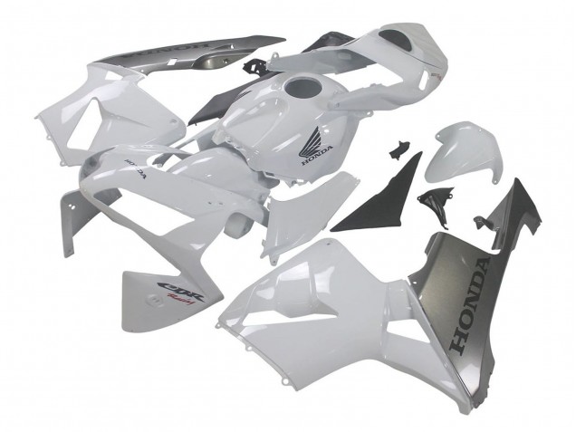 2003-2004 Honda CBR600RR Motorcycle Fairing - Silver White