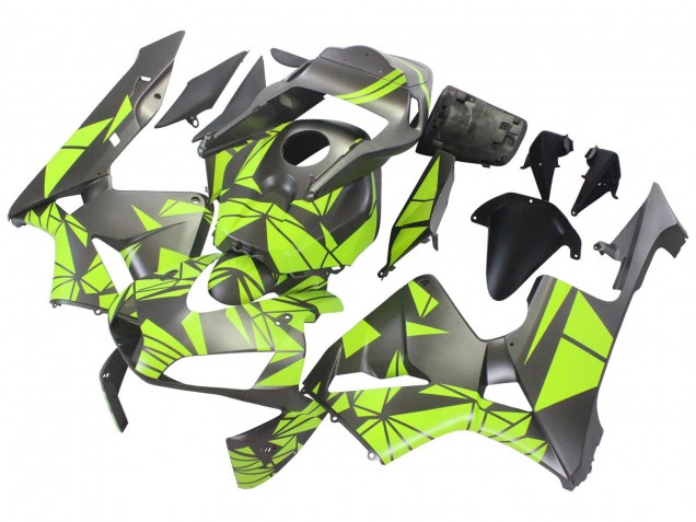 2003-2004 Honda CBR600RR Motorcycle Fairings - Yellow Matte Black