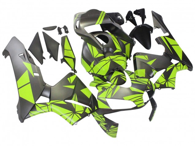 2003-2004 Honda CBR600RR Motorcycle Fairings - Yellow Matte Black