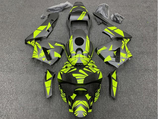 2003-2004 Honda CBR600RR Motorcycle Fairings - Yellow Matte Black