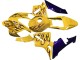 2003-2004 Honda CBR600RR Motorcycle Fairings - Yellow Black Flame