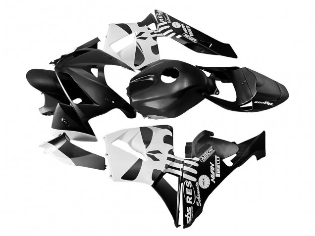 2005-2006 Honda CBR600RR Bike Fairings - Black White