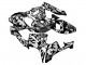 2005-2006 Honda CBR600RR Motorcycle Fairings - Black White Grey Camouflage