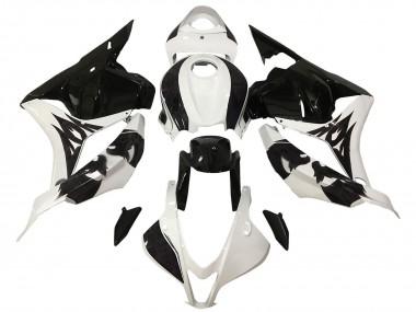 2009-2012 Honda CBR600RR Motorcycle Fairing - White Glossy Black