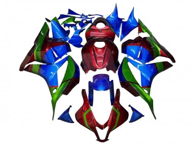 2009-2012 Honda CBR600RR Motorcycle Fairings - Blue Red Green