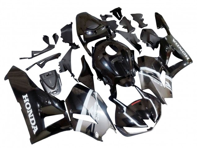 2013-2026 Honda CBR600RR Motorcycle Fairings - Silver Glossy Black