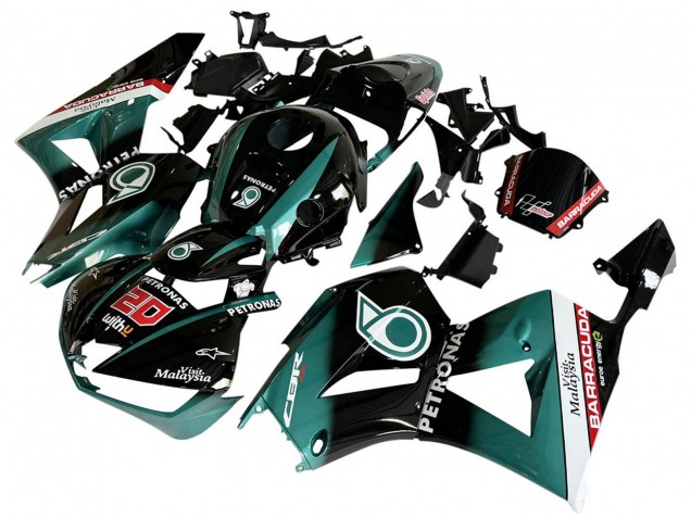 2013-2026 Honda CBR600RR Motorcycle Fairing - Teal Blue Glossy Black Petronas 20