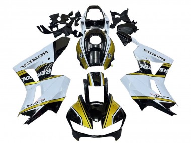 2013-2026 Honda CBR600RR Motorcycle Fairings - White Gold Glossy Black Repsol