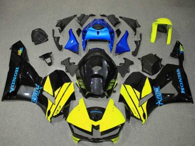 2013-2026 Honda CBR600RR Motorcycle Fairings - Blue Yellow Glossy Black