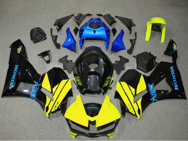 2013-2026 Honda CBR600RR Motorcycle Fairings - Blue Yellow Glossy Black