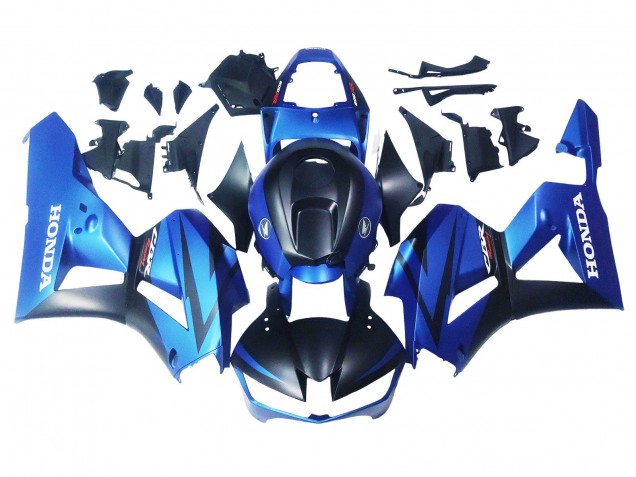 2013-2026 Honda CBR600RR Motorcycle Fairings - Blue Matte Black Racing