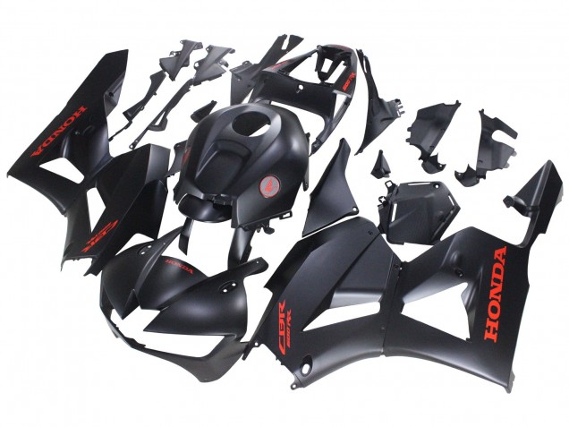 2013-2026 Honda CBR600RR Motorcycle Fairings - Matte Black Red Decals