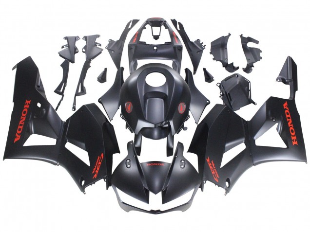 2013-2026 Honda CBR600RR Motorcycle Fairings - Matte Black Red Decals