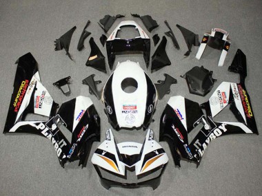 2013-2026 Honda CBR600RR Motorcycle Fairings - White Gold Glossy Black HRC