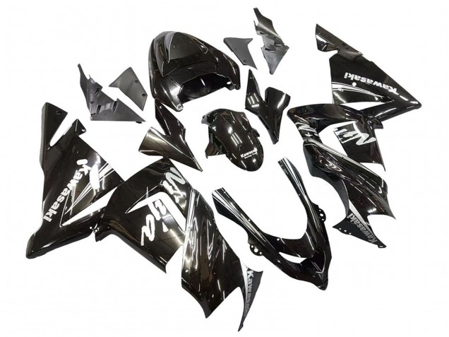 2004-2005 Kawasaki ZX10R Motorcycle Fairings - Glossy Black Ninja