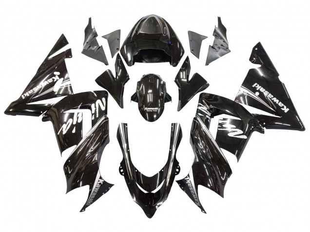2004-2005 Kawasaki ZX10R Motorcycle Fairings - Glossy Black Ninja