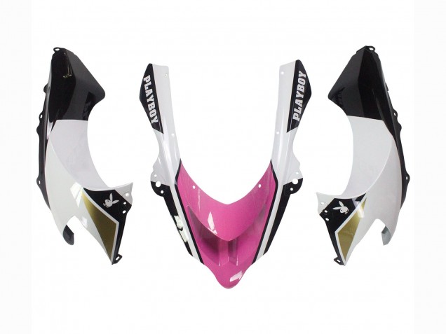 2004-2005 Kawasaki ZX10R Motorcycle Fairings - Black Pink White Playboy Motul
