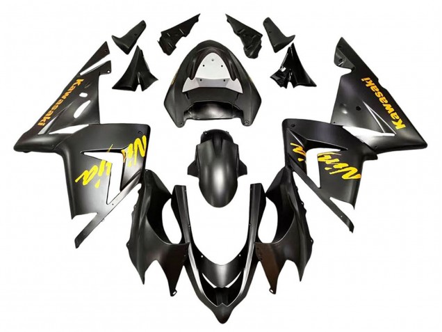 2004-2005 Kawasaki ZX10R Motorcycle Fairings - Black Ninja