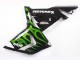 2004-2005 Kawasaki ZX10R Motorcycle Fairings - Black with Green Flame Ninja