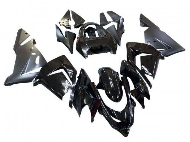 2004-2005 Kawasaki ZX10R Motorcycle Fairings - Glossy Matte Black Ninja
