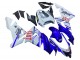 2004-2005 Kawasaki ZX10R Motorcycle Fairings - Glossy Blue White Fiat Motul