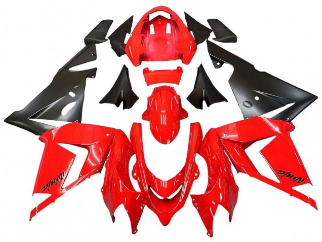 2004-2005 Kawasaki ZX10R Motorcycle Fairings - Red Black Ninja
