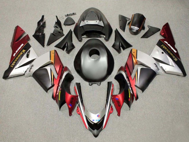 2004-2005 Kawasaki ZX10R Motorcycle Fairings - Black Silver Red Orange