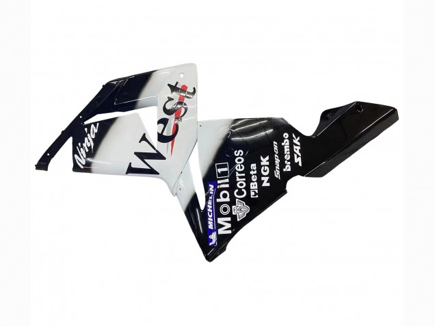 2004-2005 Kawasaki ZX10R Motorcycle Fairings - White Black West Ninja