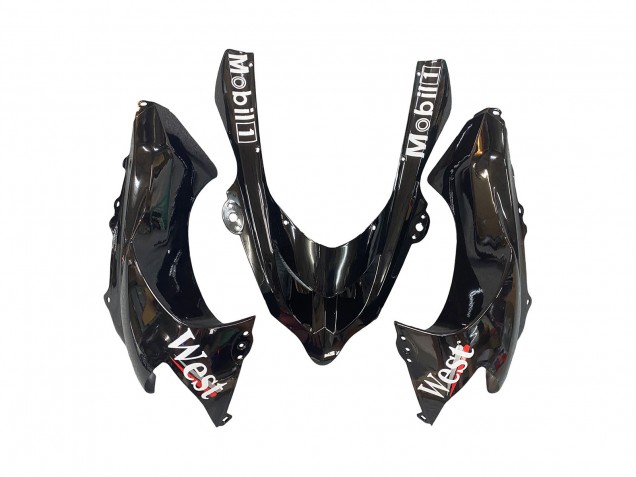 2004-2005 Kawasaki ZX10R Motorcycle Fairings - White Black West Ninja