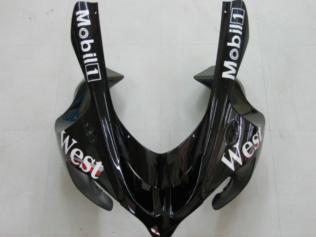 2004-2005 Kawasaki ZX10R Motorcycle Fairings - White Black West Ninja