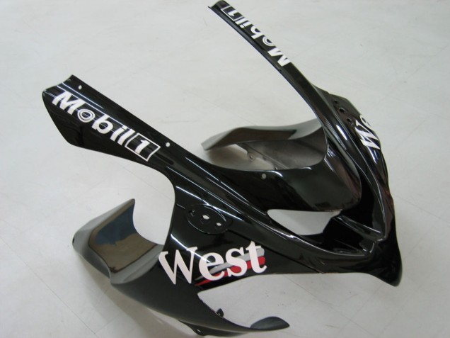 2004-2005 Kawasaki ZX10R Motorcycle Fairings - White Black West Ninja