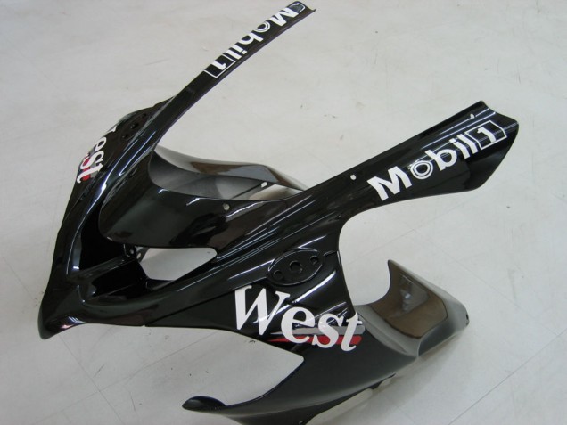 2004-2005 Kawasaki ZX10R Motorcycle Fairings - White Black West Ninja