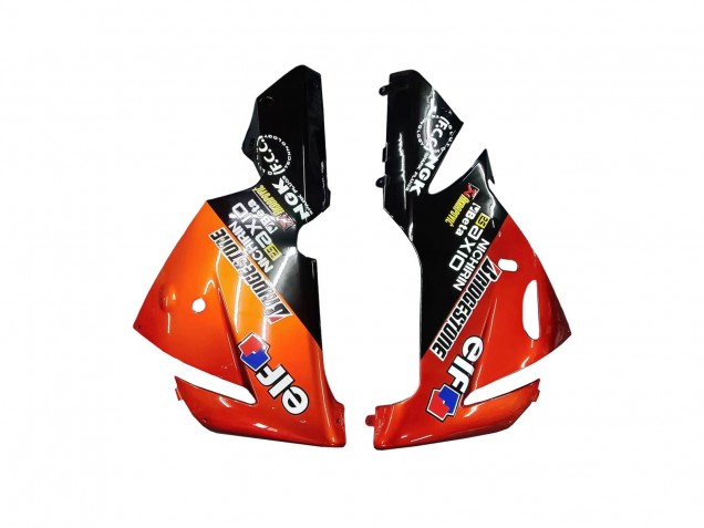2004-2005 Kawasaki ZX10R Motorcycle Fairings - Burnt Orange Black Monster Elf