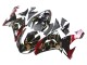 2006-2007 Kawasaki ZX10R Motorcycle Fairings - Black Red Gold BACARDI