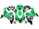 2006-2007 Kawasaki ZX10R Motorcycle Fairing Kits - Green White Black