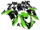 2006-2007 Kawasaki ZX10R Motorcycle Fairings - Green Black Elf Touch4 3M
